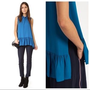 Diane Von Furstenburg Lanzi Silk Top in Peacock